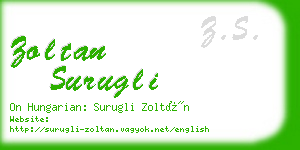 zoltan surugli business card